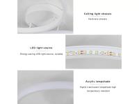 GOECO-Lámpara LED de Techo Doble Redonda de Aluminio, Lámpara Moderna de 36W-54x30x30 CM-4000K, Luz Neutra blanca, Iluminación Interio - details 2