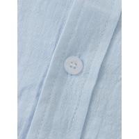 Camisa con botones de manga corta de lino y algodón de estilo chino para hombre, 2023 - details 7