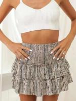 Ral plisado corto para mujer, falda Vintage de cintura alta con volantes, vestido bohemio de vacaciones para mujer - details 30
