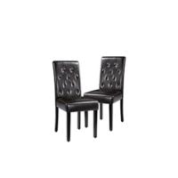 Set de 2 Piezas Sillas de Comedor Silla de Cocina Conjunto de Silla de Cocina Tapizada Carga MAX de 135 KG - details 10