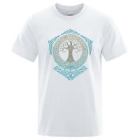 Yggdrasil Camiseta con Diseño de Árbol del Mundo para Hombre, Camisa con Patrón Estampado, Mitología Nórdica, Odin Aesir, Prenda de Marca de Moda, Verano, 2022 - details 12