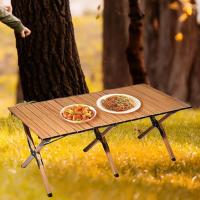 Mesa plegable al aire libre Mesa de campamento Mesa de camping enrollable estable ultraligera con bolsa de transporte para viajes Balcón Jardín Senderismo Mesa de camping al aire libre - details 1
