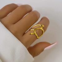 Anillos Abiertos en Forma de Gota de Agua Estilo Punk Geométrico Irregular - details 5