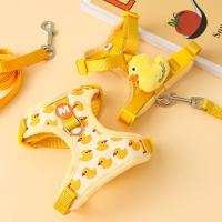 Arnés de nailon para perro con dibujos de pato, hebilla ajustable, cuerda transpirable para perro con pato amarillo, cuerda de tracción desmontable a prueba de Escape - details 9