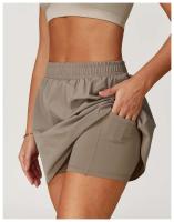 Pantalones cortos deportivos de cintura alta para mujer, faldas deportivas de Yoga Fiess, falda de tenis de Golf para correr de secado rápido, ropa de verano - details 5