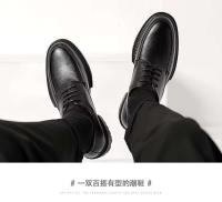Zapatos de vestir de diseñador para hombre con borde cruzado y zapatos casuales de punta alta de cuero Oxford fáciles de usar talla grande nuevo estilo - details 7