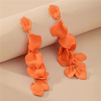 Pétalos de rosa largo borla pendientes moda elegante influencer temperamento alto sentido ambiental Pendientes mujer - details 7
