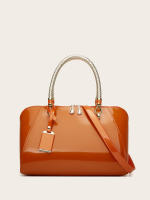 Bolsa de almohada de charol 2025 primavera y verano nuevo bolso brillante bolso nupcial moda de alta gama de un solo hombro oblicuo span bolso de las mujeres. - details 11
