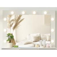 Tocador de Maquillaje con Espejo y 10 Bombillas LED Luz Regulable