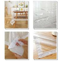 ENCE Mantel transparente de PVC, vinilo, impermeable, resistente al aceite, mesa de comedor rectangular, mantel de cocina - details 2