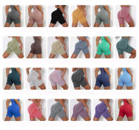 Nessaj-pantalones cortos deportivos para mujer, mallas sin costuras para yoga, gimnasio, fitness, levantamiento de glúteos - details 1