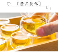 Juego de tazas de té pequeñas de vidrio de borosilicato, transparente, de doble capa, resistente a la temperatura, Kung Fu, antiescaldado - details 5