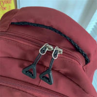 Mochila de gran capacidad de color puro, impermeable, multifuncional, bolso escolar para estudiantes, mochila de nylon para adol - details 6