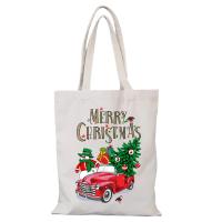 Bolso de mano de lona con dibujos animados para mujer, regalo de Año Nuevo, bolsos de Feliz Navidad, bolso de mano para mujer, bolsas de tela, bolso de compras ecológico - details 7