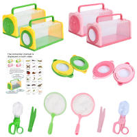 Herramientas para exteriores para niños, caja de observación de insectos, red de captura de lupa, clip para cápsula, juguete de rompecabezas de rol de aventura - details 5