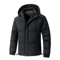 Chaqueta de Invierno para Hombre, con Capucha, Abrigada, Nueva Moda, Cortavientos, Cómoda, Informal, para Exteriores, Simple, Holgada y Gruesa - details 5