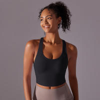 Hamidou-Chaleco de Yoga Sexy para mujer, Sujetador deportivo para Fitness, camisetas sin mangas de Color sólido para Yoga, gimnasio, correr, ropa interior transpirable - details 31