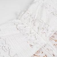 Vestido de encaje clásico versátil de moda para mujer, nuevo y personalizado, con hombros descubiertos - details 10