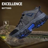Zapatos de senderismo para hombre, zapatillas antideslizantes para caminar, zapatos de escalada de cuero de ante, zapatos para caminar en el campo, zapatos de rastreo al aire libre - details 7