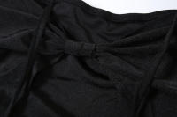 BUNO Vestido clásico elegante para mujer, ropa de noche con escote halter, hombros descubiertos, espalda descubierta, manga larga - details 13