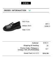 Mocasines planos de tacón grueso para mujer, estilo británico, de piel de becerro negra, talla grande 41-43 - details 4