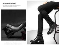 2025 Productos innovadores Botas de cuero estilo motocicleta Zapatos formales para hombres - details 2