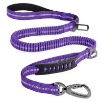 Correa reflectante perro, cinturón nailon duradero, elástica entrenamiento mascotas, cuerda seguridad coche de vie para perros - details 8