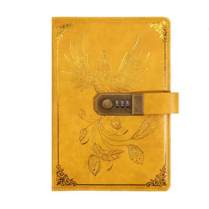 Papelería contraseña agenda libro Retro A5 cuaderno con cerradura resistente a las manchas 200 páginas diario de viajeros estudiante - 1