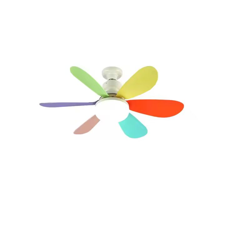 Con luz LED y control remoto, ventilador de techo silencioso de 52 cm/42 cm, 30 W/40 W, casquillo E27. - 1