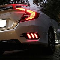 Luces de circulación diurna LED DRL para coche, luz trasera de freno de parachoques, lámpara antiniebla para Honda Civic 10. ª generación 2016-2019 - details 0