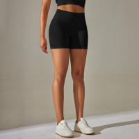 Pantalones cortos de yoga sin costuras para mujer, pantalones cortos de entrenamiento para levantar glúteos, ropa deportiva para gimnasio - details 7
