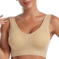 Sujetador deportivo de color sólido para mujer, top de fitness, gimnasio, yoga, entrenamiento atlético, suave, acolchado - details 21