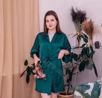 Bata de satén para mujer, lencería íntima, ropa de dormir sedosa, regalo de boda nupcial, bata de baño tipo kimono informal, camisón Sexy - details 3
