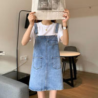 Rimocy 2024 verano Denim vestido general mujeres coreano sin mangas Jeans vestidos femeninos Casual suelta Spaghetti Strap Mini vestido - details 3