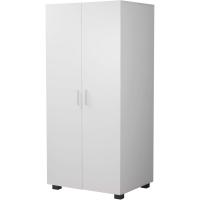 Armario de madera de 2 puertas para niños, dormitorio, barra de almacenamiento (blanco) - details 0
