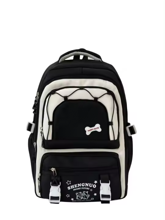 Mochila Escolar de Nylon Estilo Casual para Chicas Estudiantes Material de Lining resistente - 1