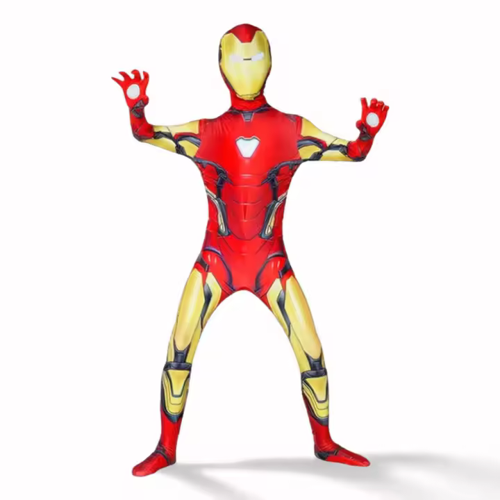 Trajes infantiles Avengers 4: Body ajustado de Iron Man de batalla + Disfraz de Capitán América para cosplay - 1