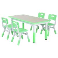 AuAg Juego de mesa multiactividad para niños de 5 piezas, escritorio de estudio para niños, juego de sillas de escritorio para niños, juego de mesa y 4 sillas para niños, altura ajustable - details 0