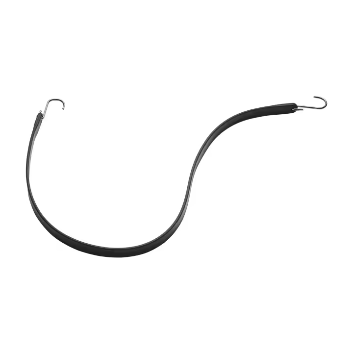 SucceBuy Cordón elástico plano de 36 pulgadas, correas negras resistentes de 20 mm con ganchos en S de acero, cuerda elástica elástica de 10 piezas - 1