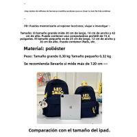 Mochila coreana simple de color sólido con alfabeto para estudiantes, mochila ligera de gran capacidad para viajes, mochila informal versátil - details 0
