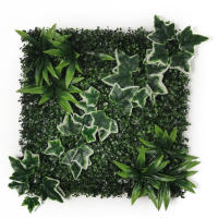 Decoración del hogar planta Artificial pared césped planta eucalipto rosa césped Panel valla cubierta decoración hogar 50*50CM - details 4