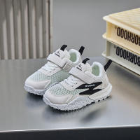 2025 primavera Velcro compañeros de clase niños nuevas zapatillas de deporte de malla transpirable ligera niñas papá zapatos corriendo. - details 12