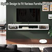 Soporte de TV de Madera Flotante Estante de Pared para TV Mueble de Madera para TV Colgante - details 35