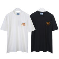 Camisa de manga corta con logotipo frontal de moda de verano de alta calidad, camiseta holgada de algodón puro para hombre, nuevo accesorio de camisa informal estilo pareja - details 13