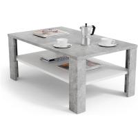 Mesa de sofá con estante, mesa de centro, mesa central, madera ecológica, diseño moderno, medidas: 100 x 60 cm - details 18