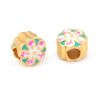 Pulseras de Brass Dorado Mate 4PCS Grande Agujero Abalorios para Hacer Joyas DIY - details 146