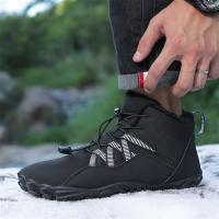Botas de nieve para hombres y mujeres de terciopelo de invierno engrosado caliente al aire libre montañismo vadeando zapatos de algodón de cinco dedos zapatos especiales de montañismo para hombres y mujeres - details 4