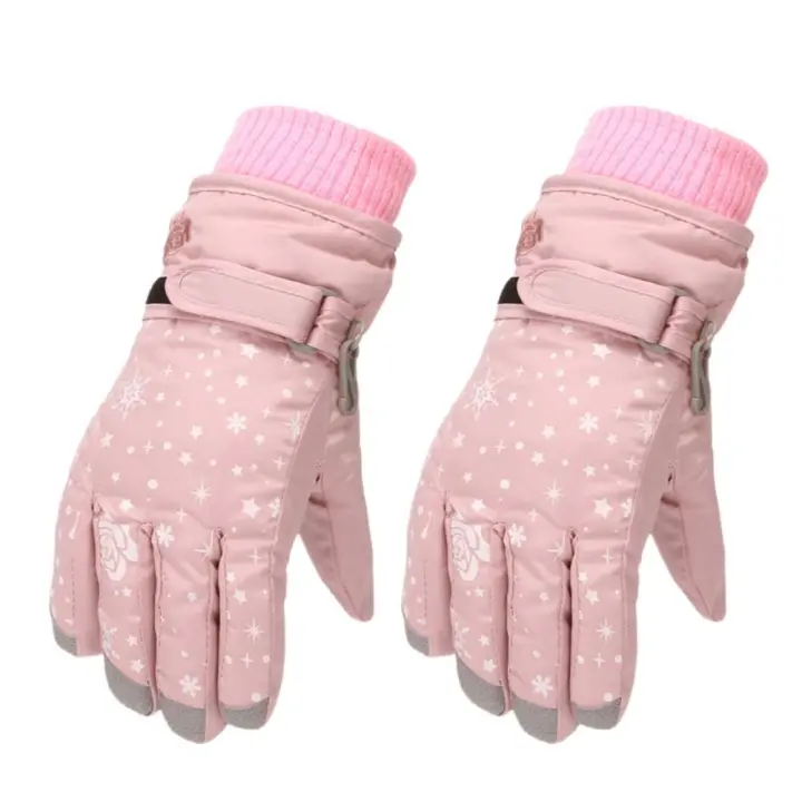Guantes de esquí para niños, manoplas gruesas y cálidas para deportes al aire libre, impermeables y a prueba de viento, para ciclismo, Snowboard y nieve, Invierno - 1