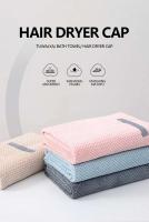 Secado rápido extra grande de microfibra con banda elástica, turbante suave ultra absorbente del abrigo de la toalla del pelo - details 0