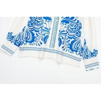 BUNO-conjunto con estampado vintage para mujer, camisa de manga larga con botonadura única, blusa holgada, pantalones elegantes de pierna recta - details 5